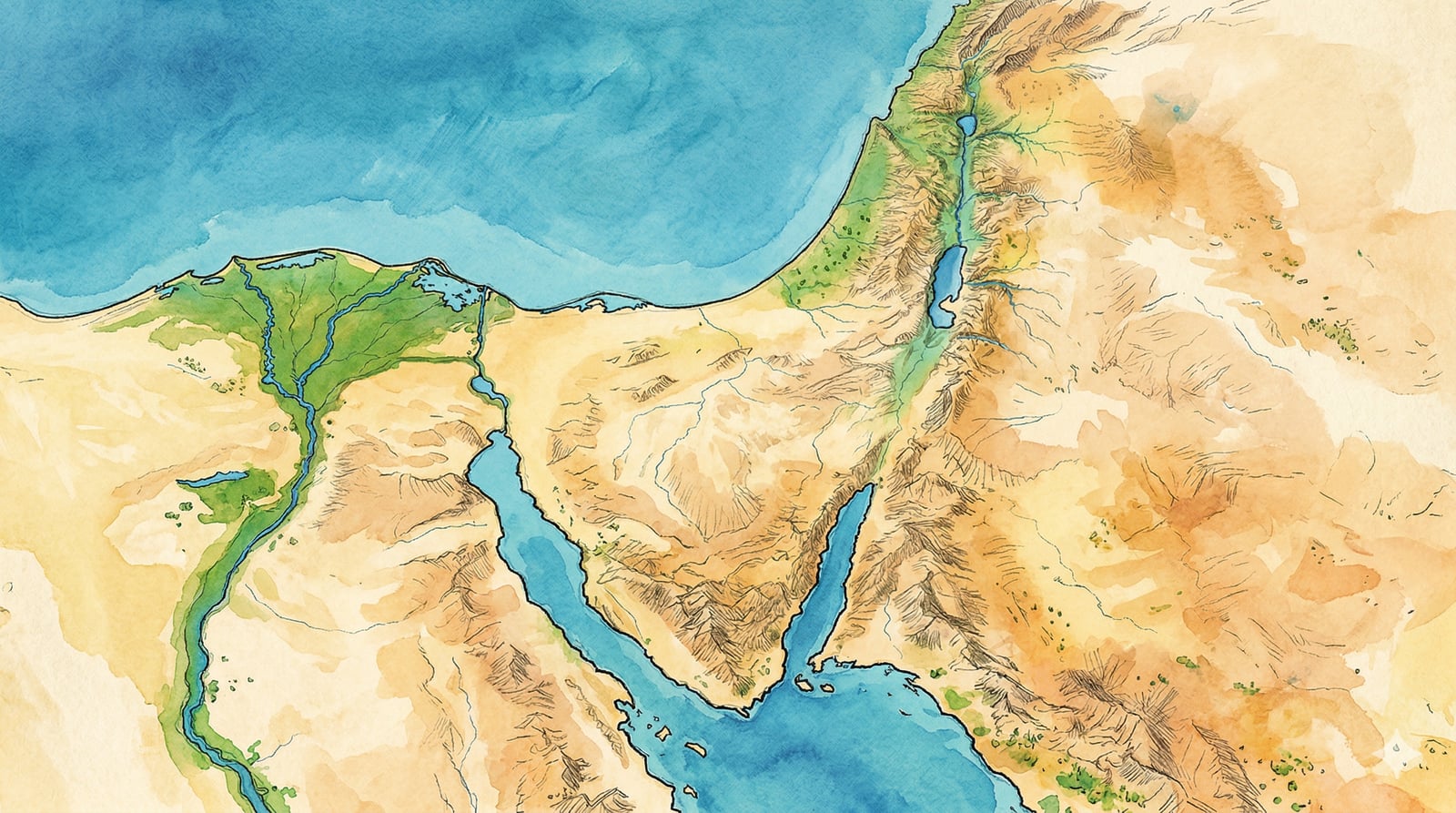 Map of the Restored Earth — Egypt through Syria